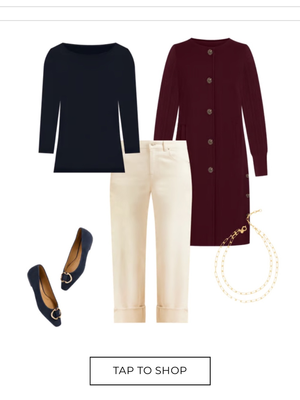 Talbots Cuffed Cream Jeans - Picture 4 of 13